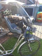 Bobike kinderzitje  + scherm, Fietsen en Brommers, Fietsaccessoires | Fietsstoeltjes, Ophalen, Voetsteuntjes, Zo goed als nieuw