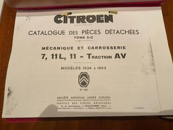 traction avant citroen catalogue de piece detache 1934/1953