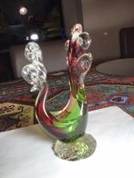 Pauw in mondgeblazen Murano glas ideaal eindejaarsgeschenk, Antiek en Kunst, Ophalen