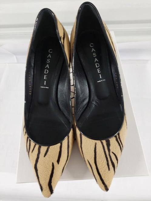 447C* Casadei - sexy zwarte ponypumps (38,5), Kleding | Dames, Schoenen, Gedragen, Pumps, Overige kleuren, Verzenden