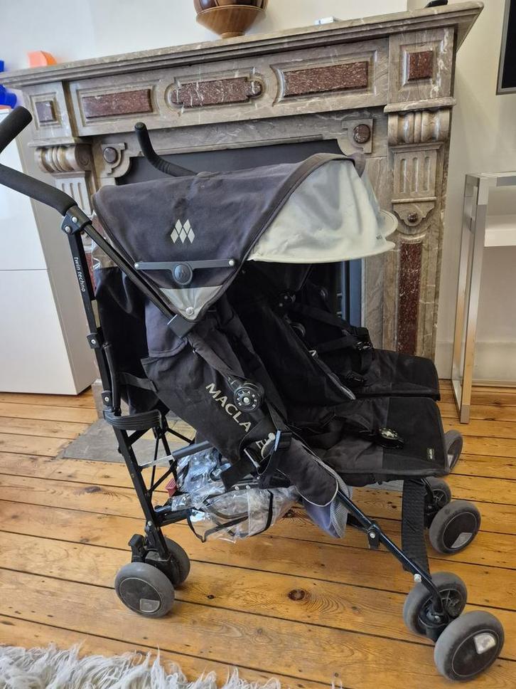 Poussette double Maclaren TwinTechno Bon état–Idéale jumeaux, Enfants & Bébés, Poussettes & Combinaisons, Utilisé, Poussette, Enlèvement