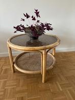 Loungetafel van rotan uit de jaren 70, Antiek en Kunst, Ophalen