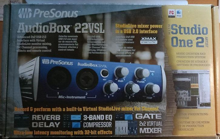 Boîte audio Presonus 22 VSL, TV, Hi-fi & Vidéo, Appareils professionnels, Comme neuf, Audio, Enlèvement ou Envoi