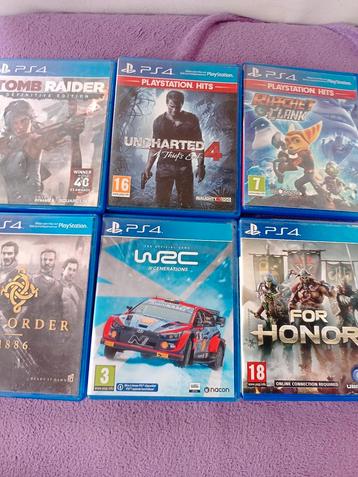 6 jeux PS4 10€/pièce. beschikbaar voor biedingen