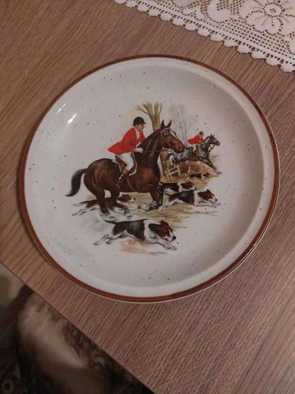 Decoratief bord met jachttafereel, Antiek en Kunst, Curiosa en Brocante, Verzenden