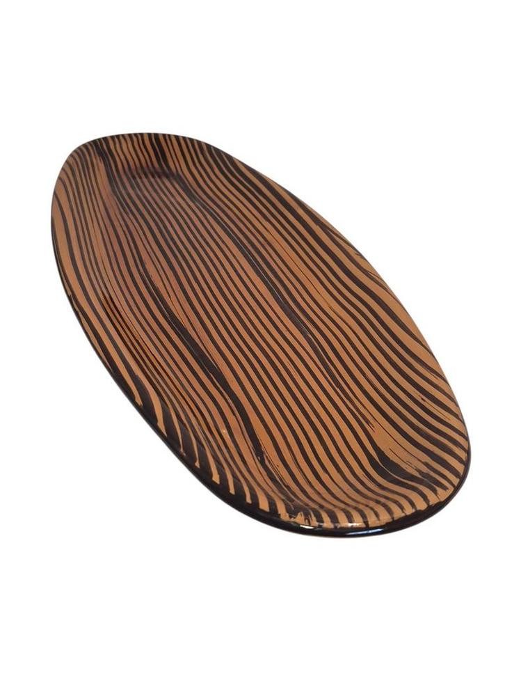 Vintage schaal handgeschilderd keramiek, Huis en Inrichting, Woonaccessoires | Dienbladen, Zo goed als nieuw, Ophalen of Verzenden