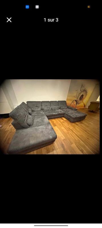 Divan en microfibre anthracite prit 5500 neuve, Enlèvement ou Envoi, Comme neuf
