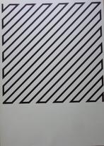 MARC VERSTOCKT / GEOMETRIE / ZW-W ZEEFDRUK / 78x56cm / SIG, Antiek en Kunst, Kunst | Litho's en Zeefdrukken, Ophalen of Verzenden