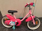 Roze 14” kinderfiets in bijna nieuwstaat met bel en remmen, Fietsen en Brommers, Ophalen, Zo goed als nieuw, Minder dan 16 inch