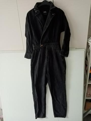 Zwarte jeansjumpsuit Zara maat XS