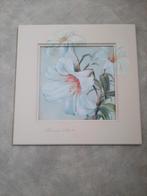 2 schilderijen met bloem gesigneerd, mooi ensemble, Comme neuf, Enlèvement, 50 à 75 cm, Peinture