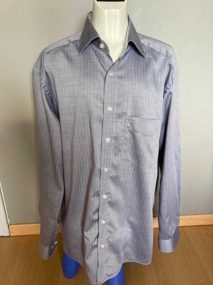 Overhemd heren Olymp, Kleding | Heren, Overhemden, Gedragen, Halswijdte 39/40 (M), Grijs, Ophalen of Verzenden