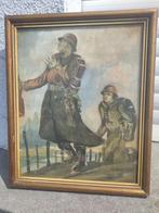 aquarelle soldat signe edmond lajoux, Ophalen of Verzenden