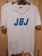 T-shirt blanc inscriptions J&J en léger relief L, Vêtements | Hommes, Porté, Enlèvement ou Envoi, Blanc
