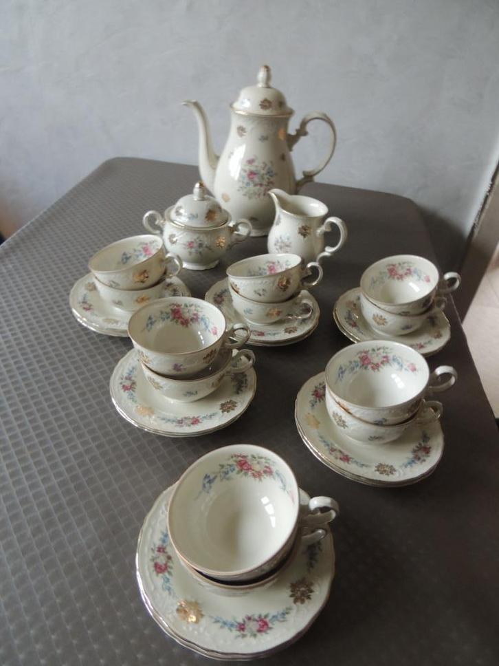 Uniek Koffieservies 12 Delig ZEH SCHEZER Porselein, Antiek en Kunst, Antiek | Servies compleet, Ophalen of Verzenden