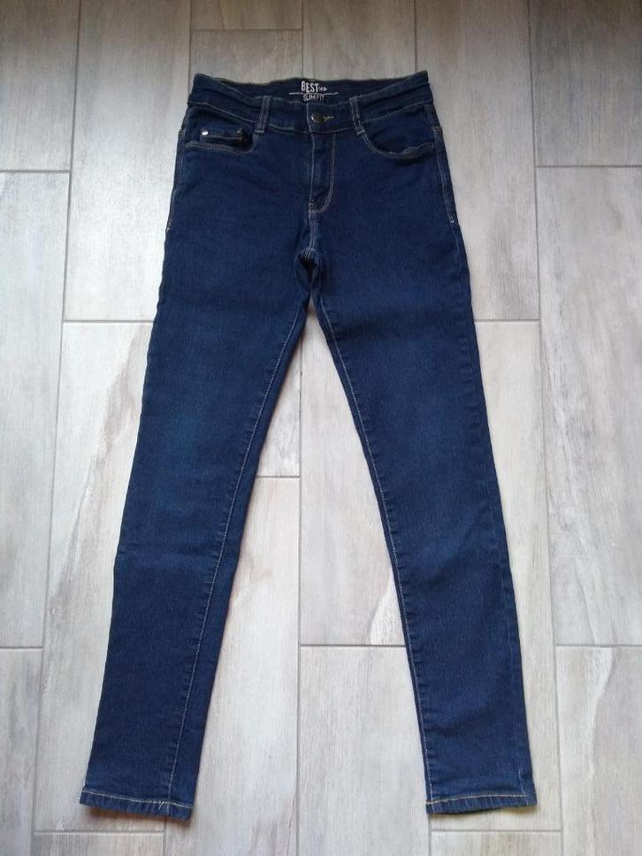 ✿ M152 - Jeansbroek slim fit, Kinderen en Baby's, Kinderkleding | Maat 152, Zo goed als nieuw, Meisje, Broek, Ophalen of Verzenden