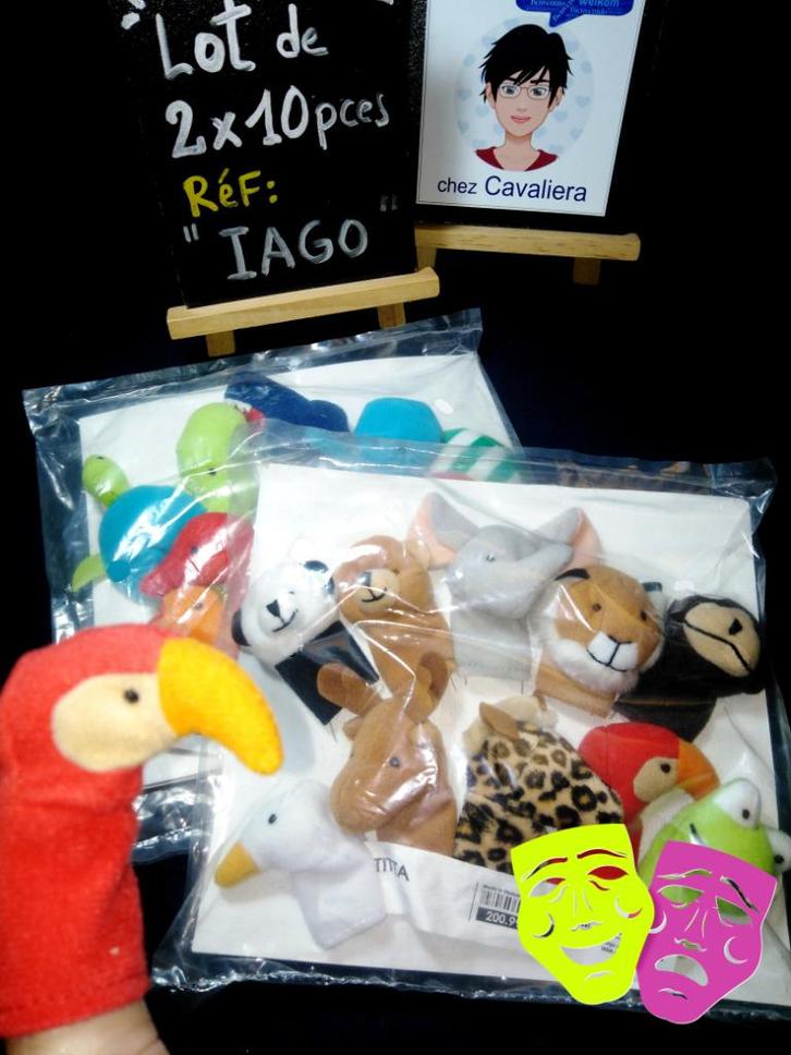 Lot de 2 x 10 marionnettes à doigts - Animaux marins et Anim, Enfants & Bébés, Jouets | Poupées, Neuf, Autres types, Enlèvement ou Envoi
