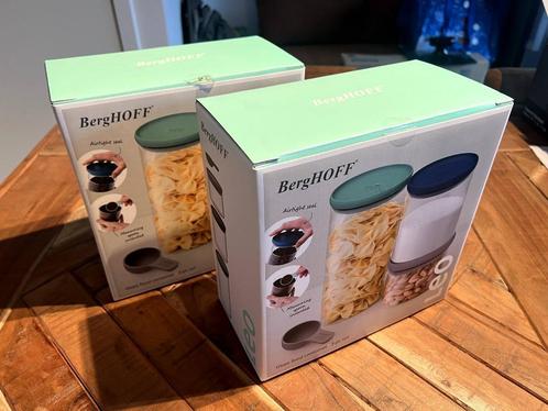 Berghoff 3-delige set glazen bewaardozen, Huis en Inrichting, Keuken | Tupperware, Nieuw, Bus of Trommel, Ophalen