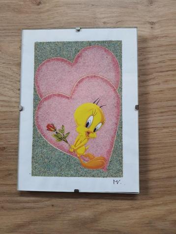 Looney tunes kader - Tweety met hartjes beschikbaar voor biedingen