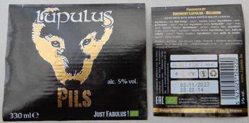 Étiquette de bière Lupulus Pils brasserie Lupulus (8u8), Envoi, Utilisé