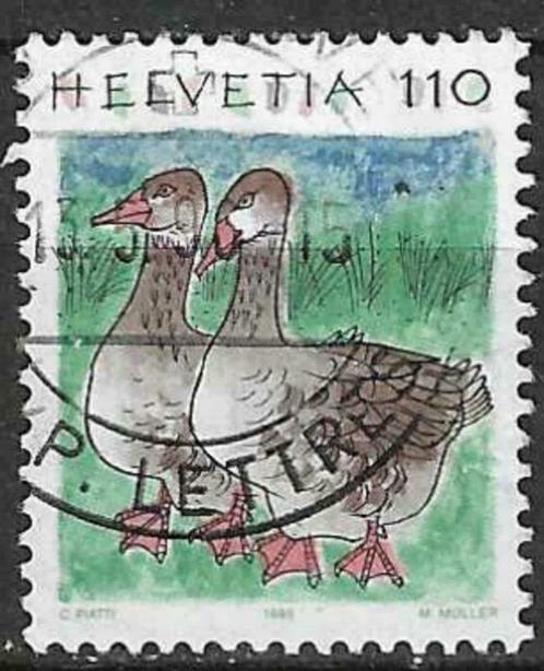 Zwitserland 1995 - Yvert 1491 - Dieren - Ganzen (ST), Postzegels en Munten, Postzegels | Europa | Zwitserland, Gestempeld, Verzenden