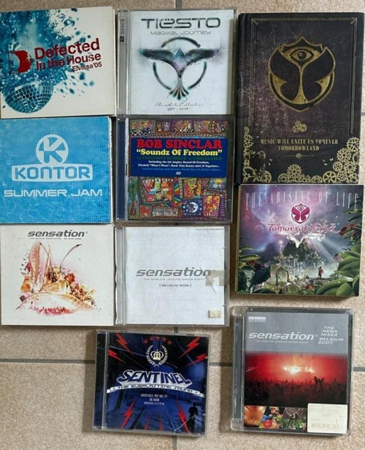 10 delig cd pakket dance/techno live optredens + 1 DVD, Cd's en Dvd's, Cd's | Dance en House, Gebruikt, Ophalen of Verzenden