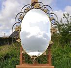 miroir ovale avec tour arceau cuivre lierre et vigne, Antiquités & Art, Antiquités | Miroirs, Ovale, Moins de 50 cm, Enlèvement