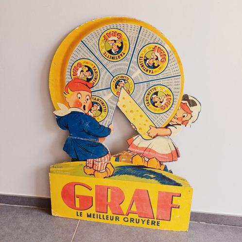 Zeer zeldzame kartonnen PLV GRAF Gruyère-kaas, Verzamelen, Merken en Reclamevoorwerpen, Gebruikt, Verpakking, Ophalen of Verzenden
