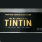 TINTIN: banderole pour barrière de la 1ère mondiale du film, Collections, Cinéma & Télévision, Enlèvement, Affiche, Utilisé, Film