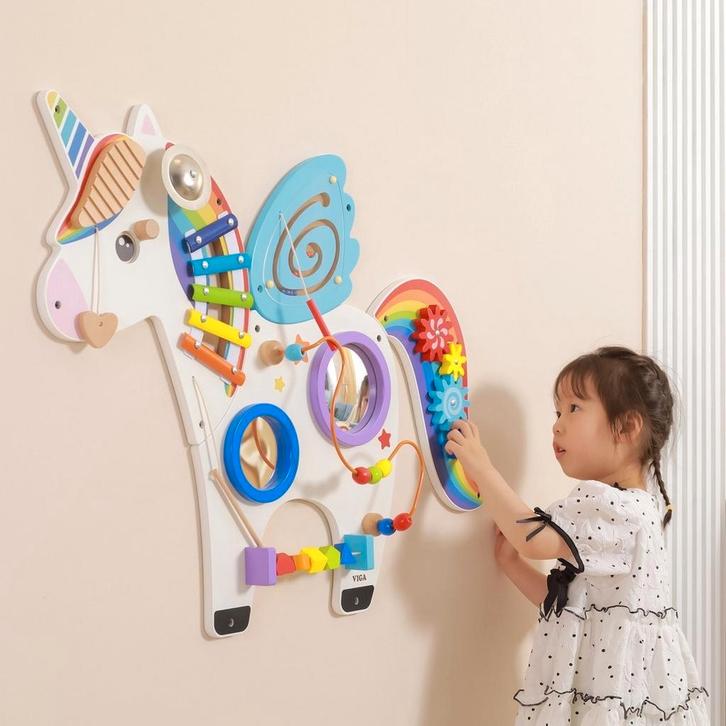Houten wandspeelgoed Unicorn Vigatoys, Enfants & Bébés, Jouets | Jouets de bébé, Comme neuf, Enlèvement