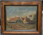 Oude schilderij - Olie op paneel - Gesigneerd, Antiek en Kunst, Kunst | Schilderijen | Klassiek, Ophalen of Verzenden