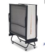 Logeerbed inklapbaar, Huis en Inrichting, Ophalen, 90 cm, Eenpersoons, Zwart