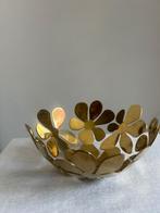 Fruitschaal gouden bloemen Ikea, Ophalen, Overige materialen, Schaal, Rond
