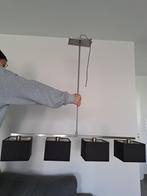 zwarte hanglamp met 4 zwarte kapjes, Ophalen, Gebruikt