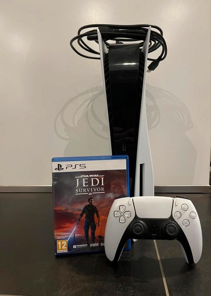 Playstation 5 disc edition met game, Games en Spelcomputers, Spelcomputers | Sony PlayStation 5, Zo goed als nieuw, Playstation 5