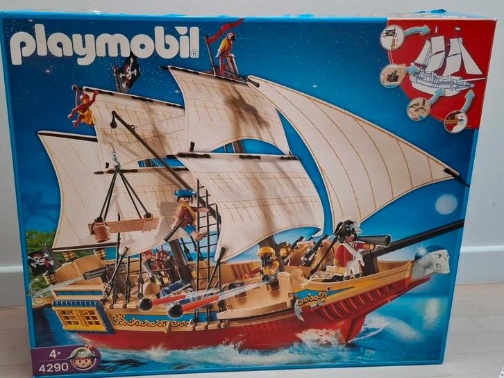 Playmobil piratenboot groot model 4290, Kinderen en Baby's, Speelgoed | Playmobil, Zo goed als nieuw, Complete set, Ophalen