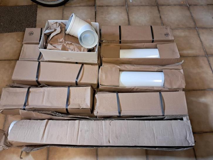 Ubbink rookgasafvoer buizen set, Doe-het-zelf en Bouw, Buizen en Afvoer, Nieuw, Afvoer, Ophalen