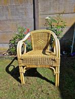 Rieten stoel, Tuin en Terras, Tuinstoelen, Ophalen, Gebruikt, Hout