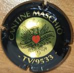 Italiaanse Prosecco-capsule, CANTINE MASCHIO zwart&goud n09c, Verzamelen, Witte wijn, Ophalen of Verzenden, Zo goed als nieuw