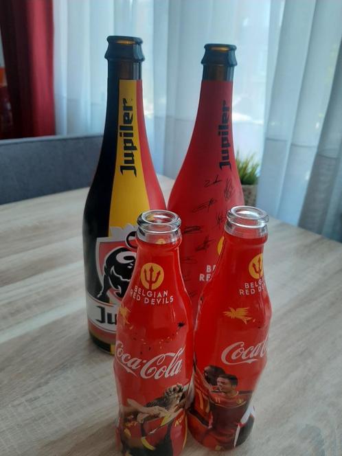 Belgian Red Devils flessen - Collector's Item, Verzamelen, Sportartikelen en Voetbal, Gebruikt, Overige typen, Ophalen