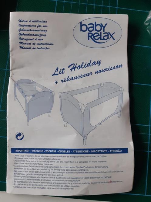 Lit de voyage pliant bleu et gris (baby relax), Kinderen en Baby's, Babywiegjes en Ledikanten, Zo goed als nieuw, Ledikant, Ophalen