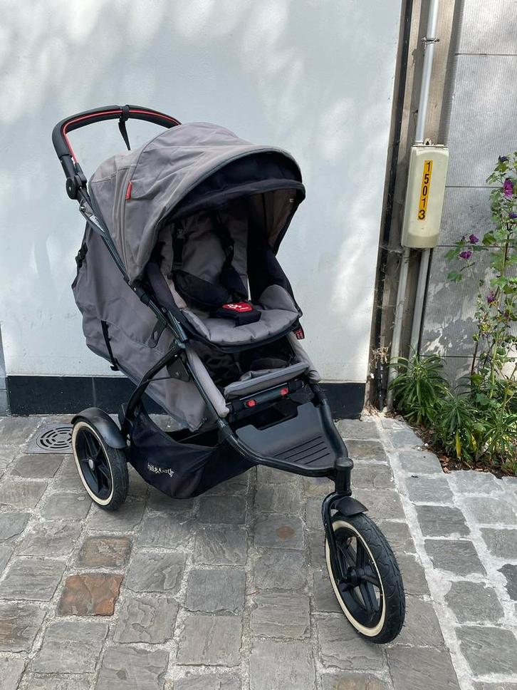Duo buggy Phil&Teds, Kinderen en Baby's, Buggy's, Gebruikt, Overige merken, Duomodel, Regenhoes, Verstelbare rugleuning, Zonnekap