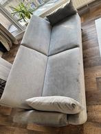 Canapé convertible 3 places en velours gris., Maison & Meubles, Canapé convertible, 200 à 250 cm, Métal, Banc droit