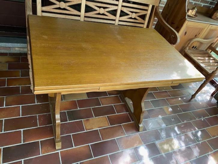 Houten tafeltje verlengbaar, Maison & Meubles, Tables | Tables à manger, Utilisé, 50 à 100 cm, 150 à 200 cm, Cinq personnes ou plus