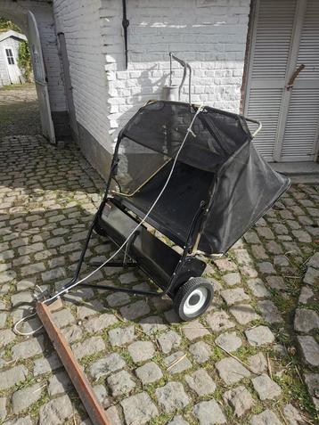 Veegmachine voor zitmaaier/mini traktor, Enlèvement, Comme neuf