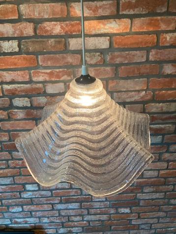 Massive ijsglas hanglamp  beschikbaar voor biedingen