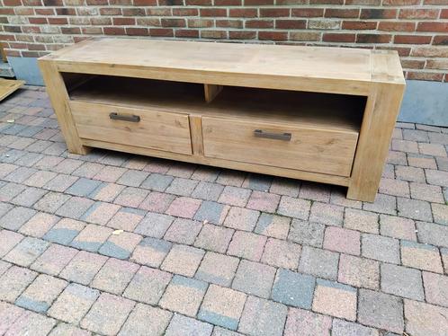 groot TV meubel in massief hout prima staat, Huis en Inrichting, Kasten |Televisiemeubels, Gebruikt, Ophalen
