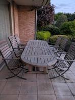 Tuinset teakhout, Tuin en Terras, Tuinsets en Loungesets, Ophalen, Gebruikt, Eettafel, 6 zitplaatsen