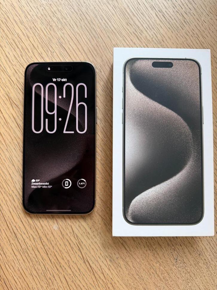 iPhone 15 Pro Max 256 GB – Naturel Titanium, Telecommunicatie, Mobiele telefoons | Apple iPhone, Zo goed als nieuw, 256 GB, Zonder abonnement