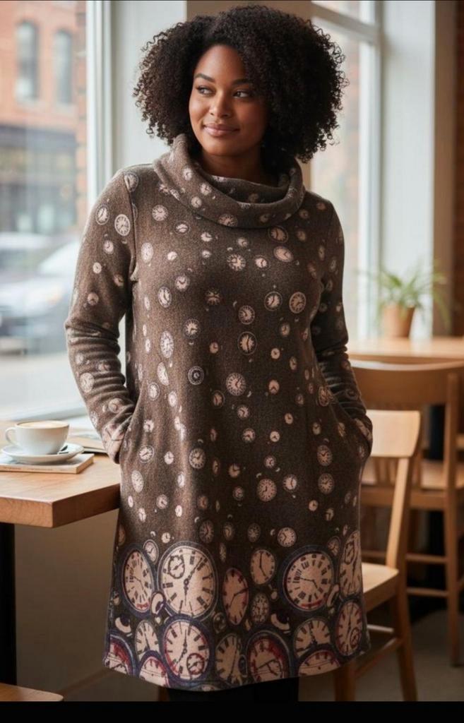 ✨️LAVAND Jurk Maat L - Met BUNDELKORTING‼️✨️✨️, Kleding | Dames, Jurken, Zo goed als nieuw, Maat 42/44 (L), Bruin, Knielengte